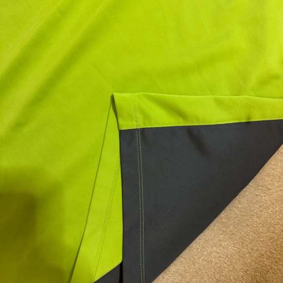 Nike Golf Mens‎ Dri Fit Short Sleeve Golf Polo Neon Green Gray Size XLarge - Picture 2 of 11